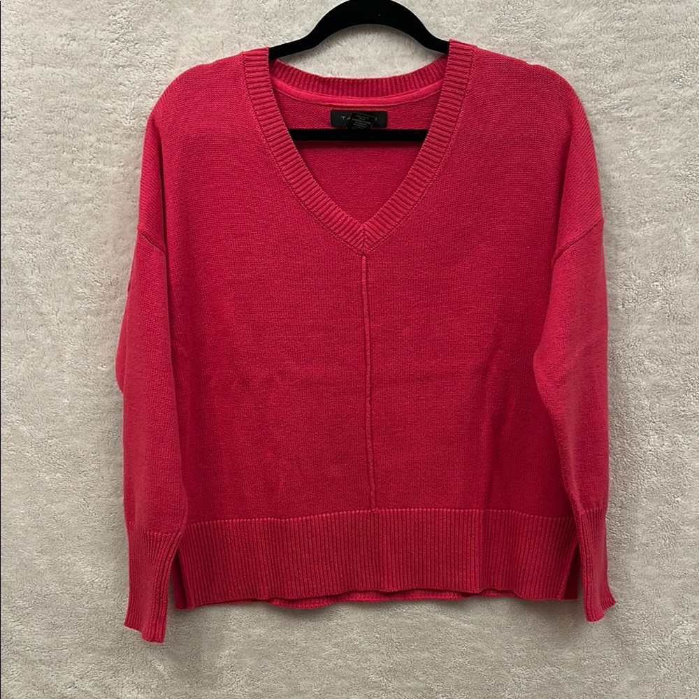 Tahari Pink V-Neck Sweater Knit